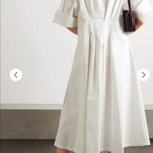 King & Tuckfield Pleated Cotton shirt dress